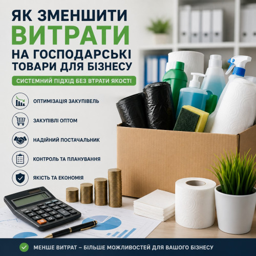 Як зменшити витрати на господарські товари для бізнесу: системний підхід без втрати якості Як зменшити витрати на господарські товари для бізнесу: системний підхід без втрати якості