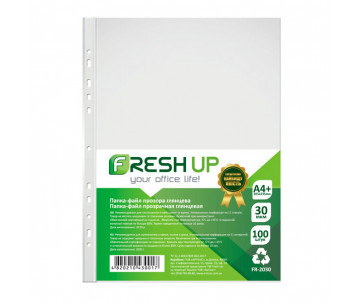 Файл А4+  30 микрон глянец Fresh Up 100шт