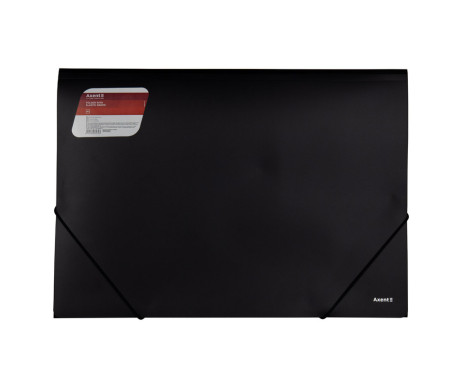 Папка на резинках А3 черно 3387