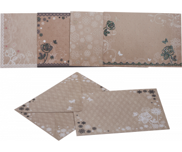 Basis for cards with colored envelopes Vintage 10.5*14.8 cm