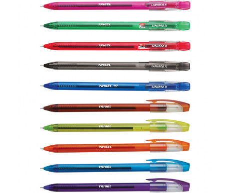 Trigel-3 gel pen, a set of 10 assorted