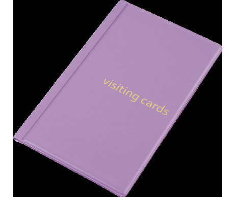 Business card holder for 60 cards, PVC purple