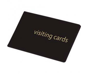 Визитница на 24 визитки PVC черная 2089 