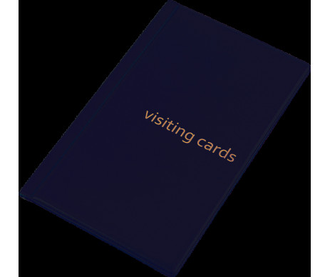 Business card holder for 60 cards, PVC dark blue