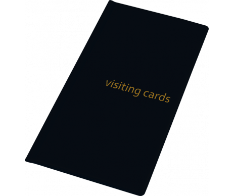 Business card holder for 96 cards, PVC, black