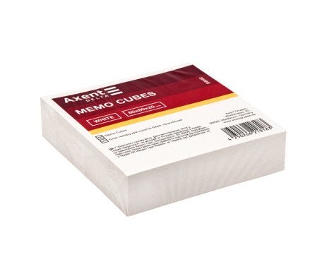 Block for notes white glass 80x80 3189