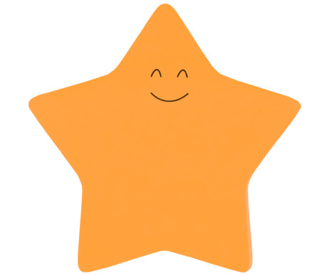 Блок бумаги с клейким слоем звездочка 70х70мм 50л