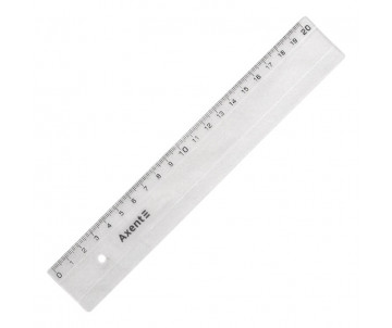 Plastic ruler 20 cm transparent 2026