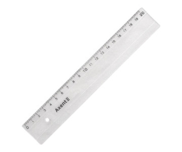 Plastic ruler 20 cm transparent 2026