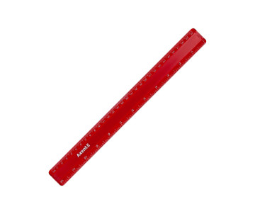 Plast ruler 30 cm matte burgundy 2032