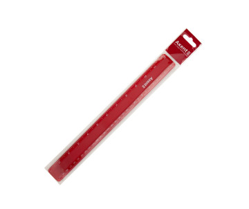 Plast ruler 30 cm matte burgundy 2032