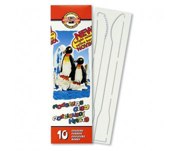 Penguin plasticine 10 color. 200 g,131506