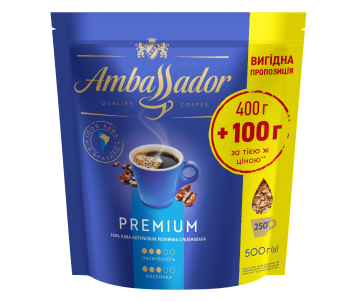 Кофе растворимый Ambassador Premium 500г*10 25745