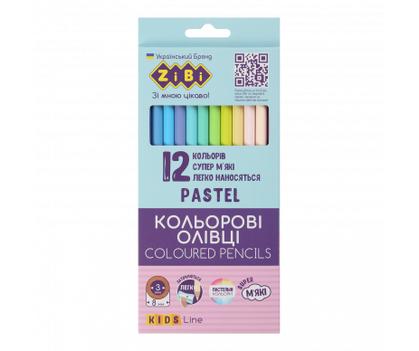 Карандаши цветные 12 шт KIDS LINE ZB 2470