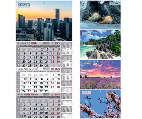 Quarterly wall calendar for 2018 1 spring