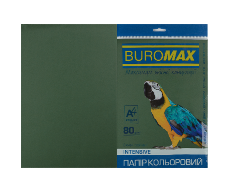 Бумага цветная А4 DARK зелёная 20 л 3555