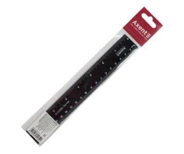 Plastic ruler 20 cm black 2025
