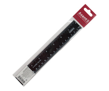 Plastic ruler 20 cm black 2025