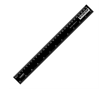 Plastic ruler 30 cm black 2028