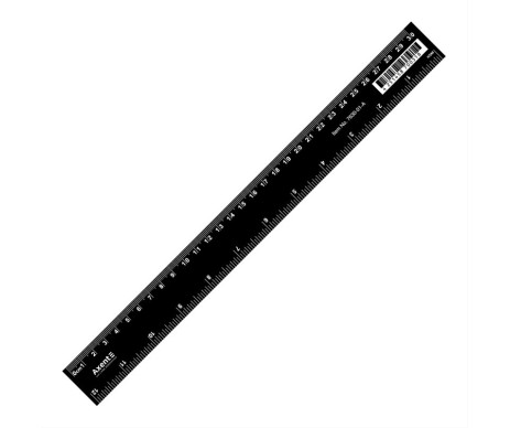 Plastic ruler 30 cm black 2028