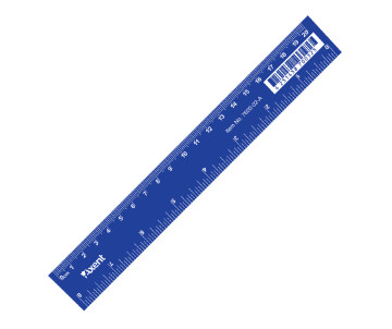 Plastic ruler 20 cm blue 2024