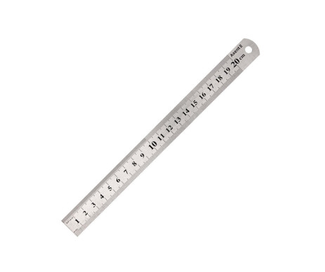 Metal ruler 20 cm 2039