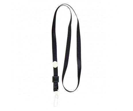 Badge lanyard with carabiner black 6525