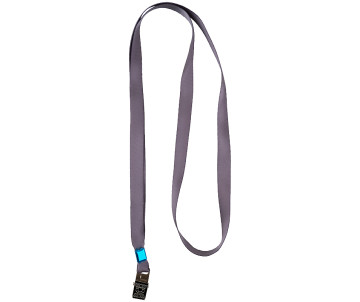 Шнур для бейджа с мет клипом серый 6530