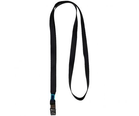 Badge cord with met clip black 6532