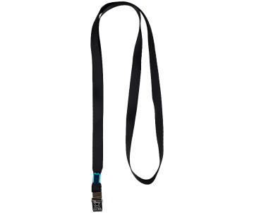 Шнур для бейджа с мет клипом черный 6532