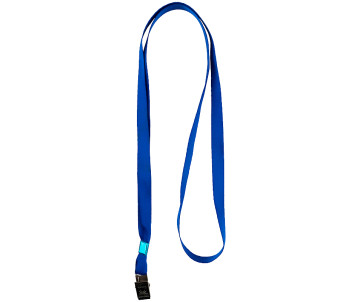 Шнур для бейджа с мет клипом синий 6529