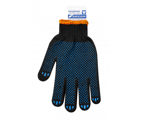 PVC gloves black with a dot ECO 22140