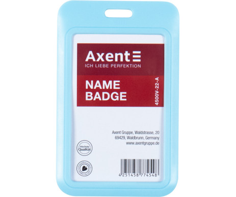 Badge slider vertical blue 