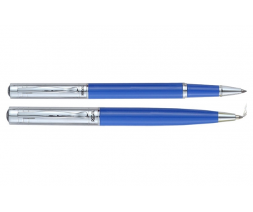 Set of pens (ball + roller) in a case