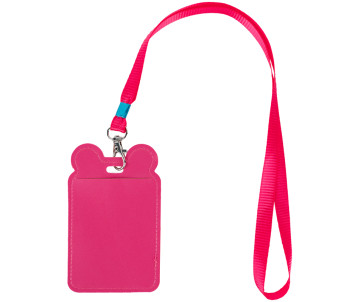 Бейдж на шнурке фуксия 31982