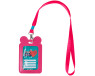 Бейдж на шнурке фуксия 31982  - фото  2