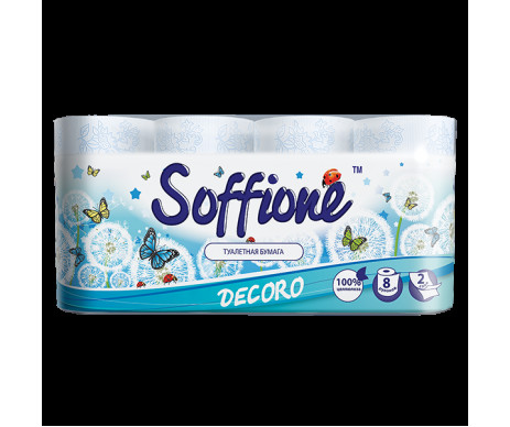 Бумага туалетная Soffione Decoro тпsf8б