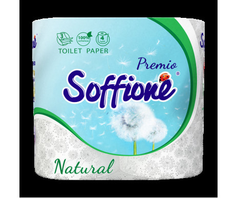 Бумага туалетная "Soffione Premio", 4 рул