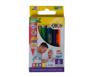 Кольорові олівці 6 кольорів 99917