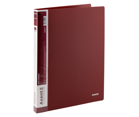 Папка на 2-х кольцах 25 мм бордовая 3276