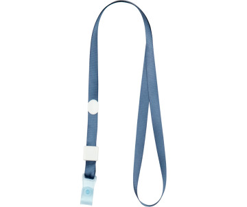 Шнур для бейджа с клипом синий 6533