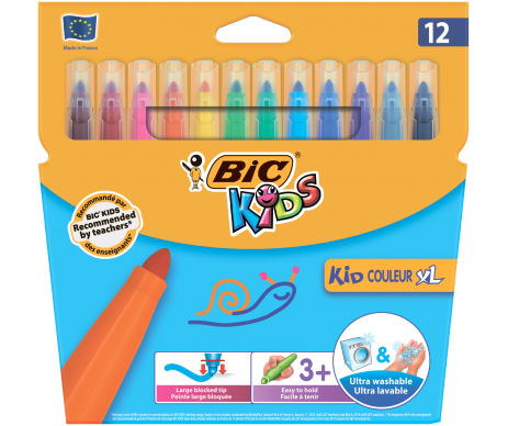 Felt-tip pens 12 colors Kid Cooler XL  