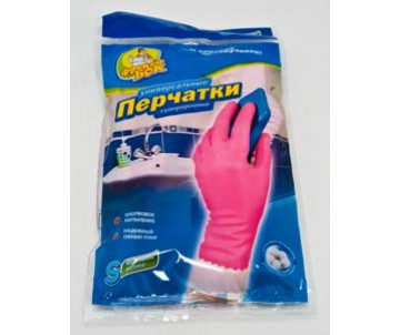Durable rubber gloves (S) pink 79257