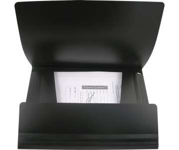 Folder on rubber bands A4 black 3404