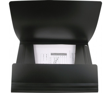 Folder on rubber bands A4 black 3404