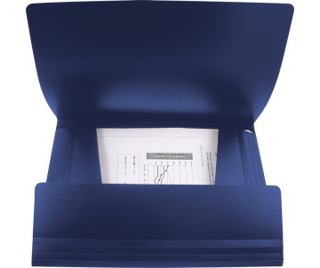 Folder on rubber bands A4 blue 3401