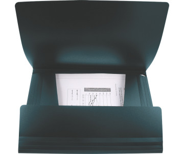 Folder on rubber bands A4 green 3396