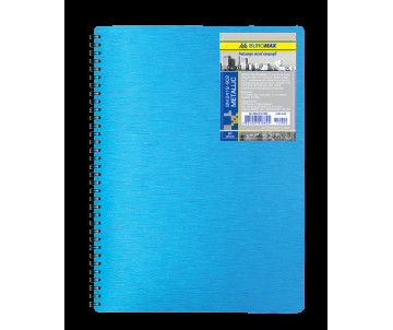 Notebook on the spring's Metallic B5 80 sheets cage blue plastic cover