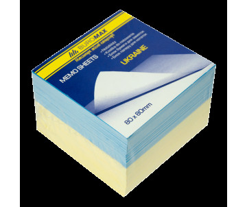 Block of paper for notes not glued 80x80 mm 60 Ukraine