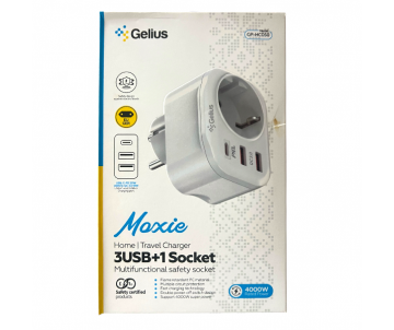 Charger Gelius Moxie GP-HC050 2USB (QC3.0) + Type-C (PD20W), White